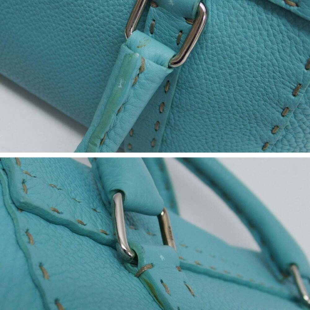 Fendi Selleria Mini Linda Bag Handbag Turquoise Blue - Picture 7 of 11
